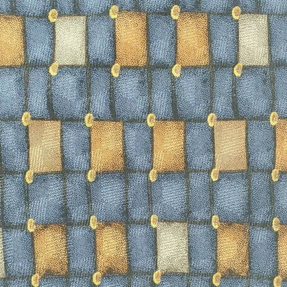JZ Richards Blue Geometric Silk Tie 58‎ 3 7/8 - Picture 2 of 5